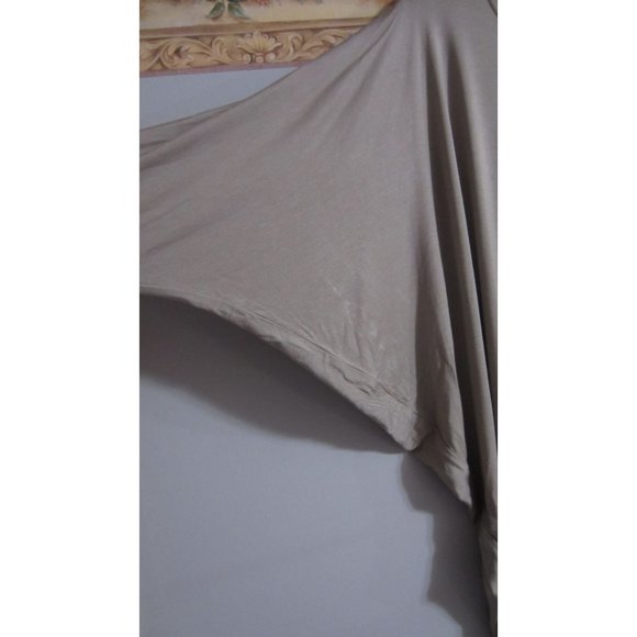 Lock & Love Medium Beige Tunic Ballet Core Dolman Top - Picture 2 of 4